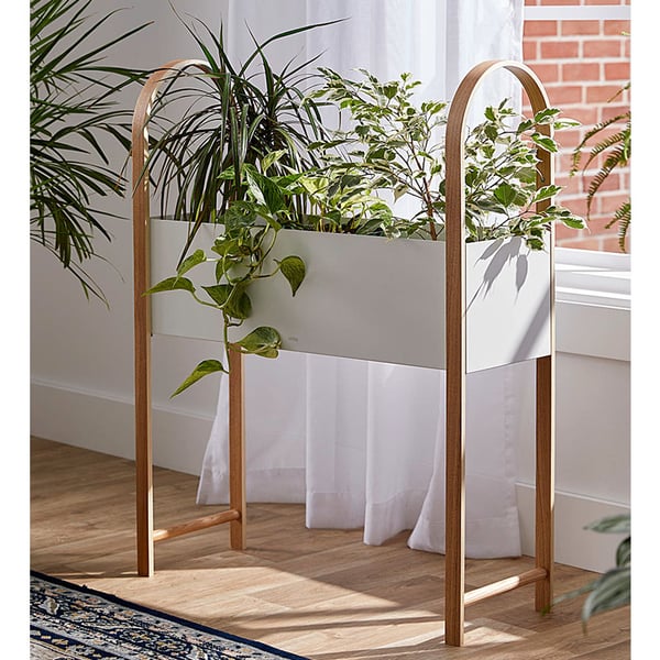 Ζαρντινιέρα με ξύλινη βάση Bellwood Storage Planter Umbra